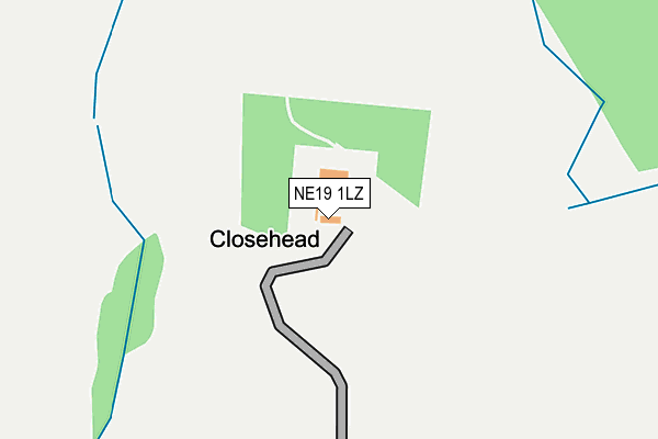 NE19 1LZ map - OS OpenMap – Local (Ordnance Survey) NE19 1LZ map - OS OpenMap – Local (Ordnance Survey)