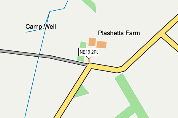 NE19 2PJ map - OS OpenMap – Local (Ordnance Survey) NE19 2PJ map - OS OpenMap – Local (Ordnance Survey)