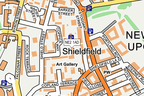 NE2 1AD map - OS OpenMap – Local (Ordnance Survey) NE2 1AD map - OS OpenMap – Local (Ordnance Survey)