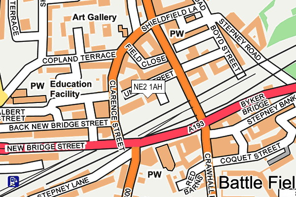 NE2 1AH map - OS OpenMap – Local (Ordnance Survey) NE2 1AH map - OS OpenMap – Local (Ordnance Survey)
