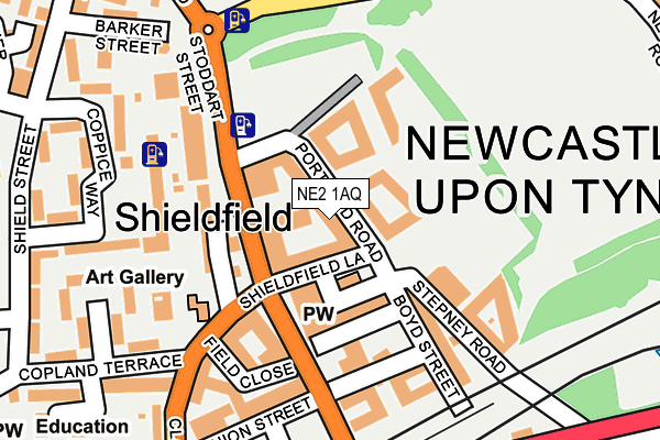 NE2 1AQ map - OS OpenMap – Local (Ordnance Survey) NE2 1AQ map - OS OpenMap – Local (Ordnance Survey)