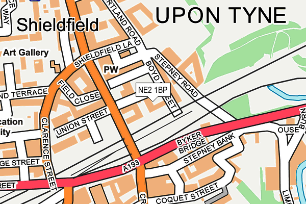 NE2 1BP map - OS OpenMap – Local (Ordnance Survey) NE2 1BP map - OS OpenMap – Local (Ordnance Survey)