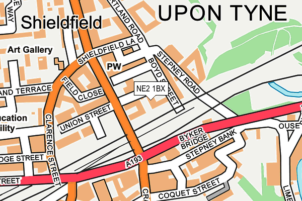 NE2 1BX map - OS OpenMap – Local (Ordnance Survey) NE2 1BX map - OS OpenMap – Local (Ordnance Survey)