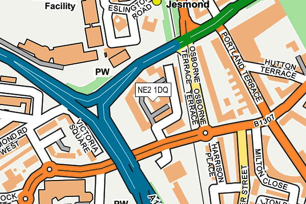 NE2 1DQ map - OS OpenMap – Local (Ordnance Survey) NE2 1DQ map - OS OpenMap – Local (Ordnance Survey)