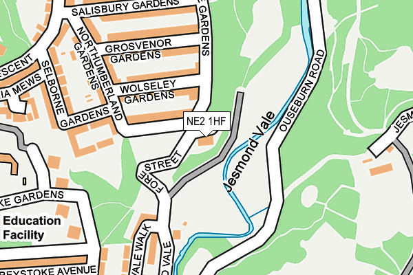 NE2 1HF map - OS OpenMap – Local (Ordnance Survey) NE2 1HF map - OS OpenMap – Local (Ordnance Survey)