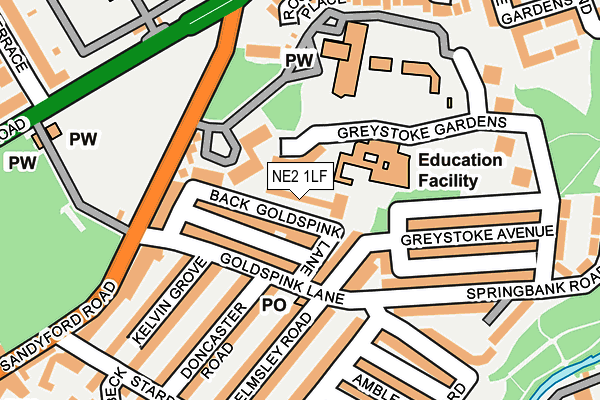 NE2 1LF map - OS OpenMap – Local (Ordnance Survey) NE2 1LF map - OS OpenMap – Local (Ordnance Survey)
