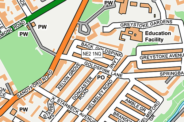 NE2 1NQ map - OS OpenMap – Local (Ordnance Survey) NE2 1NQ map - OS OpenMap – Local (Ordnance Survey)