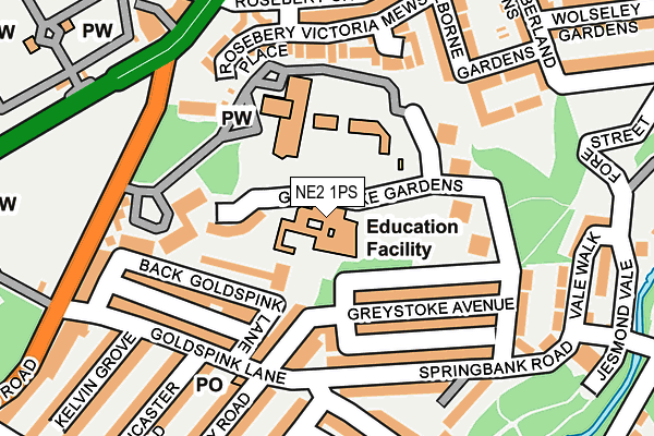 NE2 1PS map - OS OpenMap – Local (Ordnance Survey) NE2 1PS map - OS OpenMap – Local (Ordnance Survey)
