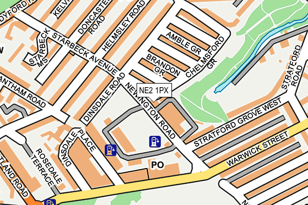 NE2 1PX map - OS OpenMap – Local (Ordnance Survey) NE2 1PX map - OS OpenMap – Local (Ordnance Survey)
