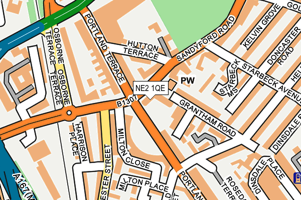 NE2 1QE map - OS OpenMap – Local (Ordnance Survey) NE2 1QE map - OS OpenMap – Local (Ordnance Survey)