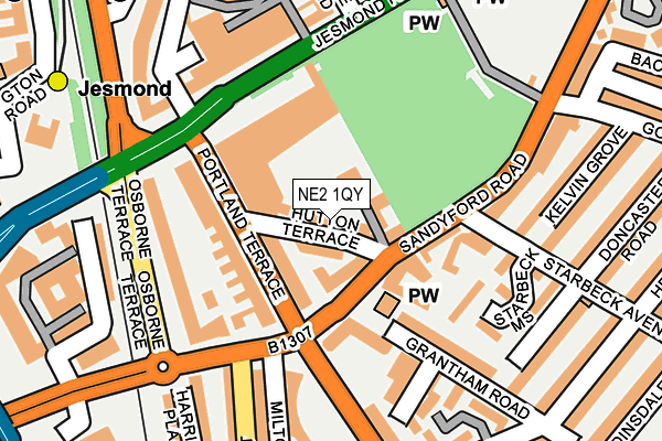 NE2 1QY map - OS OpenMap – Local (Ordnance Survey)