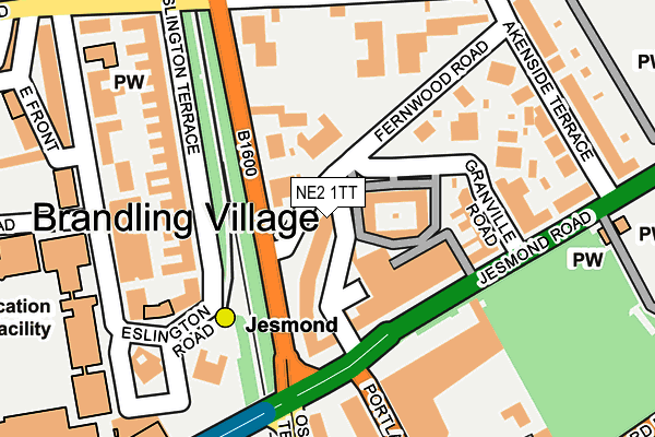 NE2 1TT map - OS OpenMap – Local (Ordnance Survey) NE2 1TT map - OS OpenMap – Local (Ordnance Survey)