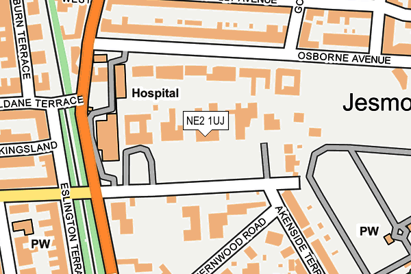 NE2 1UJ map - OS OpenMap – Local (Ordnance Survey) NE2 1UJ map - OS OpenMap – Local (Ordnance Survey)