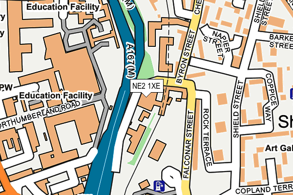 NE2 1XE map - OS OpenMap – Local (Ordnance Survey) NE2 1XE map - OS OpenMap – Local (Ordnance Survey)