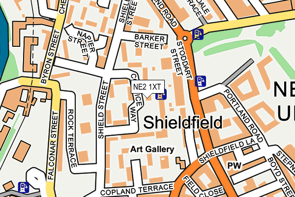 NE2 1XT map - OS OpenMap – Local (Ordnance Survey) NE2 1XT map - OS OpenMap – Local (Ordnance Survey)