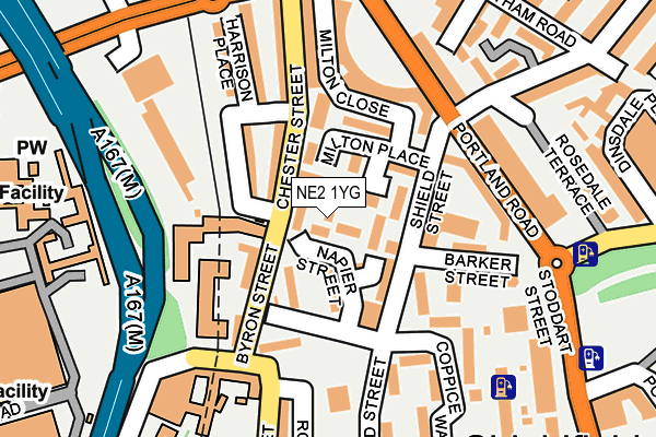 NE2 1YG map - OS OpenMap – Local (Ordnance Survey) NE2 1YG map - OS OpenMap – Local (Ordnance Survey)