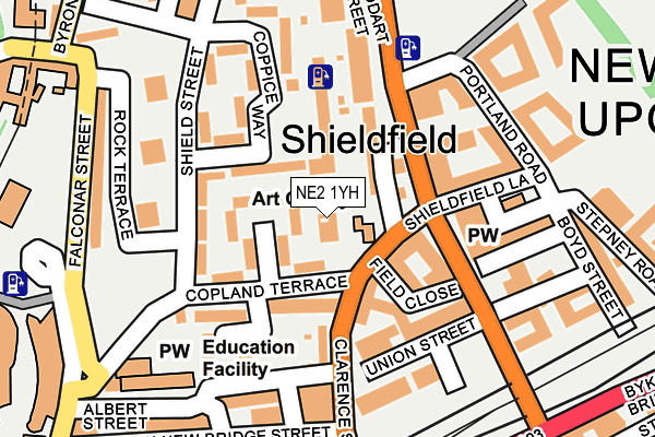 NE2 1YH map - OS OpenMap – Local (Ordnance Survey) NE2 1YH map - OS OpenMap – Local (Ordnance Survey)