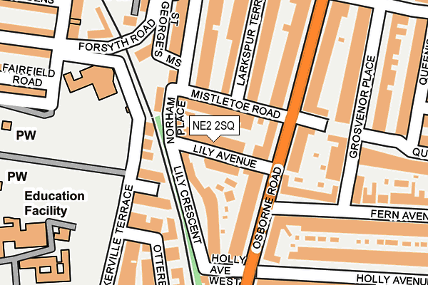 NE2 2SQ map - OS OpenMap – Local (Ordnance Survey) NE2 2SQ map - OS OpenMap – Local (Ordnance Survey)