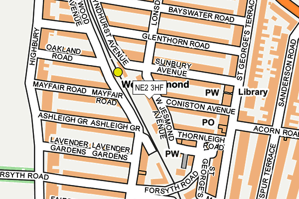 NE2 3HF map - OS OpenMap – Local (Ordnance Survey) NE2 3HF map - OS OpenMap – Local (Ordnance Survey)