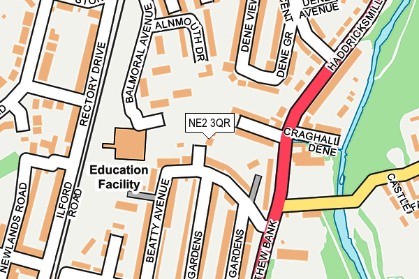 NE2 3QR map - OS OpenMap – Local (Ordnance Survey) NE2 3QR map - OS OpenMap – Local (Ordnance Survey)