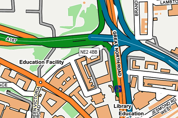 NE2 4BB map - OS OpenMap – Local (Ordnance Survey) NE2 4BB map - OS OpenMap – Local (Ordnance Survey)