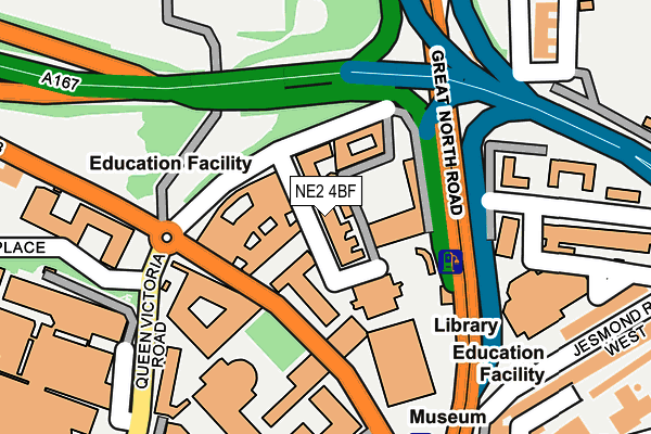 NE2 4BF map - OS OpenMap – Local (Ordnance Survey) NE2 4BF map - OS OpenMap – Local (Ordnance Survey)