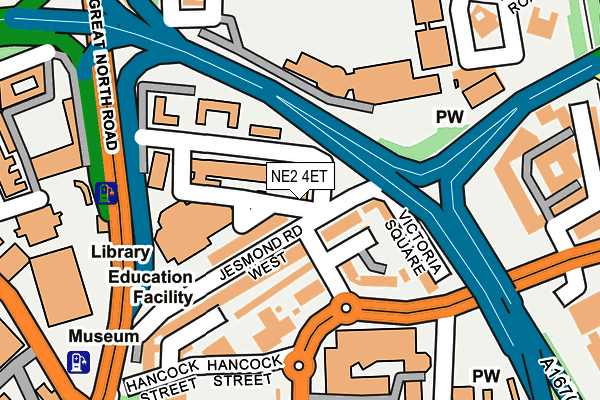 NE2 4ET map - OS OpenMap – Local (Ordnance Survey) NE2 4ET map - OS OpenMap – Local (Ordnance Survey)