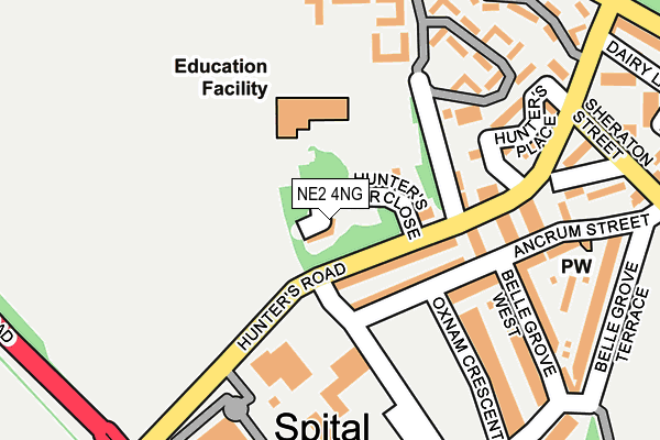 NE2 4NG map - OS OpenMap – Local (Ordnance Survey) NE2 4NG map - OS OpenMap – Local (Ordnance Survey)