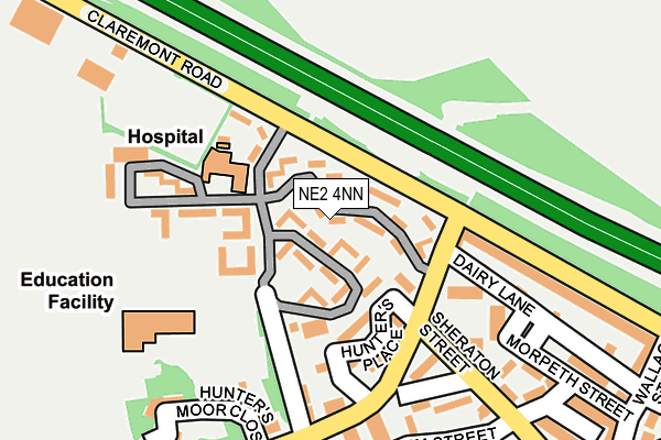 NE2 4NN map - OS OpenMap – Local (Ordnance Survey) NE2 4NN map - OS OpenMap – Local (Ordnance Survey)