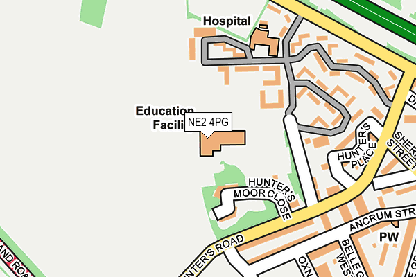NE2 4PG map - OS OpenMap – Local (Ordnance Survey) NE2 4PG map - OS OpenMap – Local (Ordnance Survey)