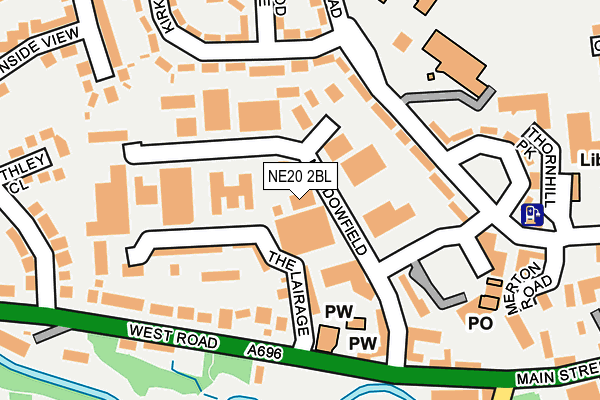 NE20 2BL map - OS OpenMap – Local (Ordnance Survey) NE20 2BL map - OS OpenMap – Local (Ordnance Survey)