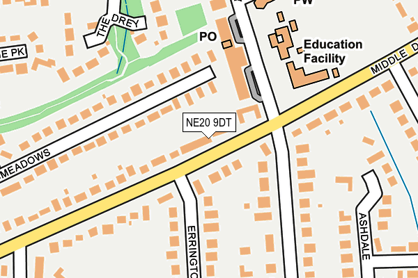 NE20 9DT map - OS OpenMap – Local (Ordnance Survey) NE20 9DT map - OS OpenMap – Local (Ordnance Survey)