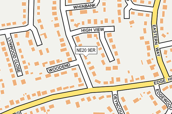 NE20 9ER map - OS OpenMap – Local (Ordnance Survey) NE20 9ER map - OS OpenMap – Local (Ordnance Survey)