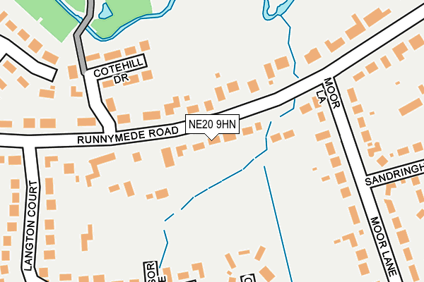 NE20 9HN map - OS OpenMap – Local (Ordnance Survey)