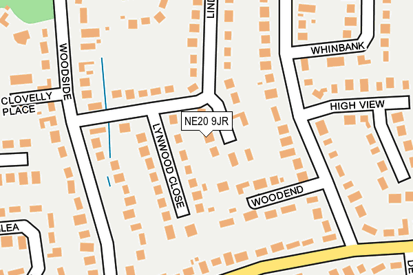 NE20 9JR map - OS OpenMap – Local (Ordnance Survey) NE20 9JR map - OS OpenMap – Local (Ordnance Survey)