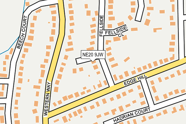 NE20 9JW map - OS OpenMap – Local (Ordnance Survey) NE20 9JW map - OS OpenMap – Local (Ordnance Survey)