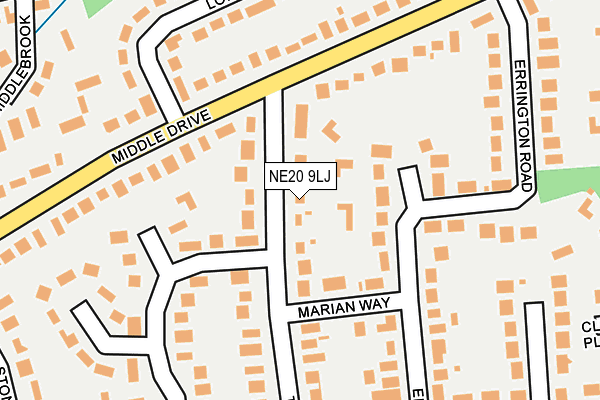 NE20 9LJ map - OS OpenMap – Local (Ordnance Survey) NE20 9LJ map - OS OpenMap – Local (Ordnance Survey)