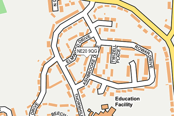 NE20 9QG map - OS OpenMap – Local (Ordnance Survey) NE20 9QG map - OS OpenMap – Local (Ordnance Survey)