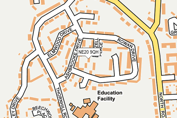 NE20 9QH map - OS OpenMap – Local (Ordnance Survey) NE20 9QH map - OS OpenMap – Local (Ordnance Survey)