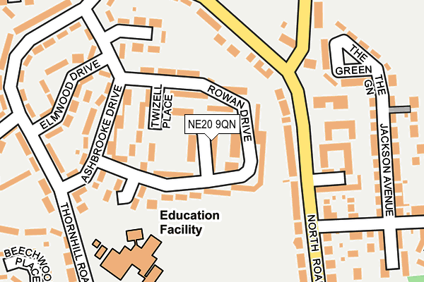 NE20 9QN map - OS OpenMap – Local (Ordnance Survey) NE20 9QN map - OS OpenMap – Local (Ordnance Survey)