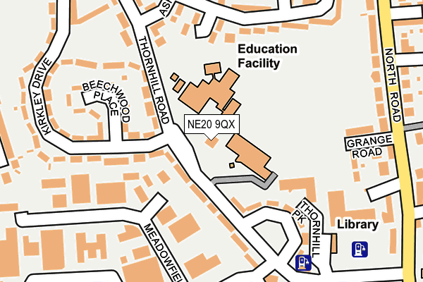 NE20 9QX map - OS OpenMap – Local (Ordnance Survey) NE20 9QX map - OS OpenMap – Local (Ordnance Survey)
