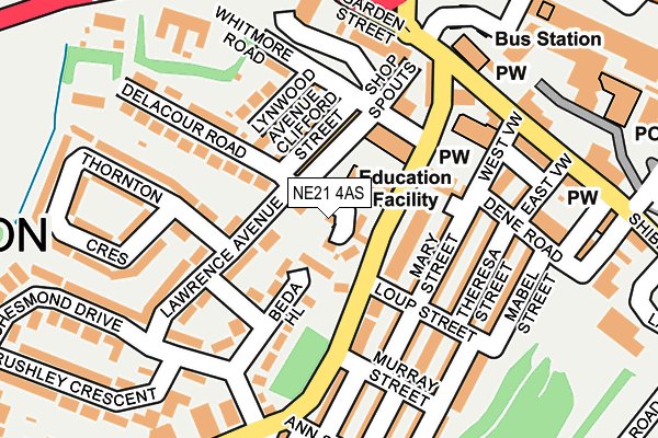 NE21 4AS map - OS OpenMap – Local (Ordnance Survey) NE21 4AS map - OS OpenMap – Local (Ordnance Survey)
