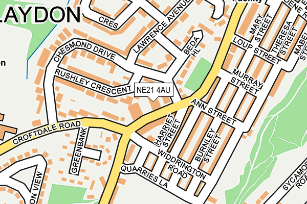 NE21 4AU map - OS OpenMap – Local (Ordnance Survey) NE21 4AU map - OS OpenMap – Local (Ordnance Survey)