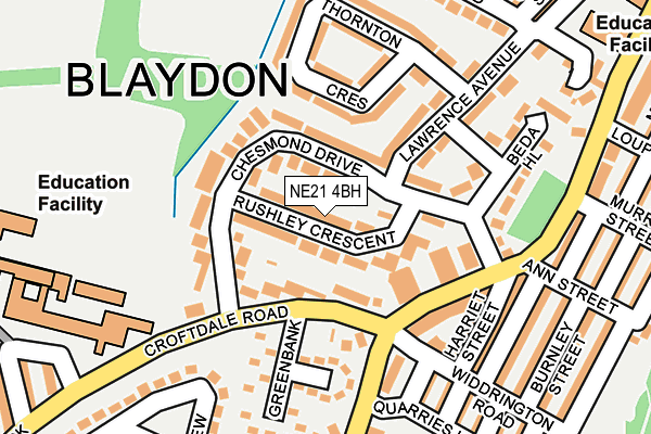 NE21 4BH map - OS OpenMap – Local (Ordnance Survey) NE21 4BH map - OS OpenMap – Local (Ordnance Survey)