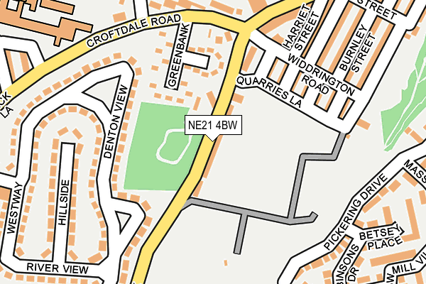 NE21 4BW map - OS OpenMap – Local (Ordnance Survey) NE21 4BW map - OS OpenMap – Local (Ordnance Survey)