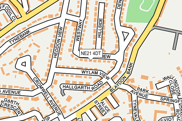 NE21 4DT map - OS OpenMap – Local (Ordnance Survey) NE21 4DT map - OS OpenMap – Local (Ordnance Survey)
