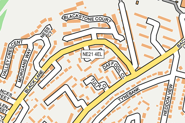 NE21 4EL map - OS OpenMap – Local (Ordnance Survey) NE21 4EL map - OS OpenMap – Local (Ordnance Survey)