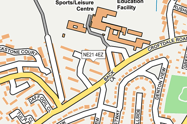 NE21 4EZ map - OS OpenMap – Local (Ordnance Survey)