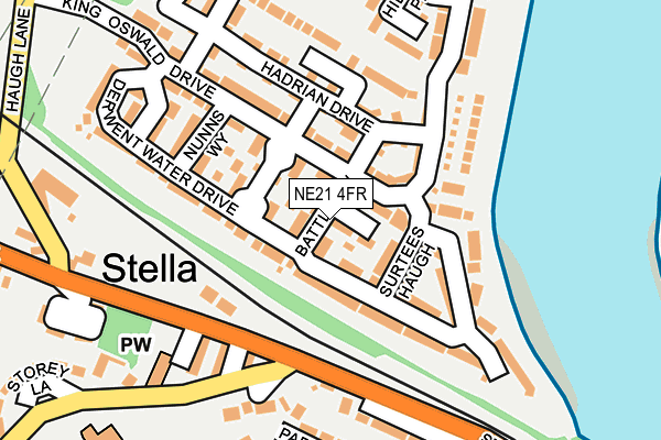 NE21 4FR map - OS OpenMap – Local (Ordnance Survey) NE21 4FR map - OS OpenMap – Local (Ordnance Survey)