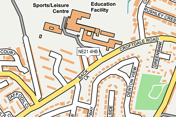 NE21 4HB map - OS OpenMap – Local (Ordnance Survey)